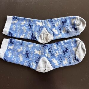 Blue Dog Pattern Socks
